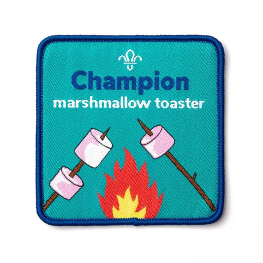 Champion Marshmallow Toaster Fun Badge