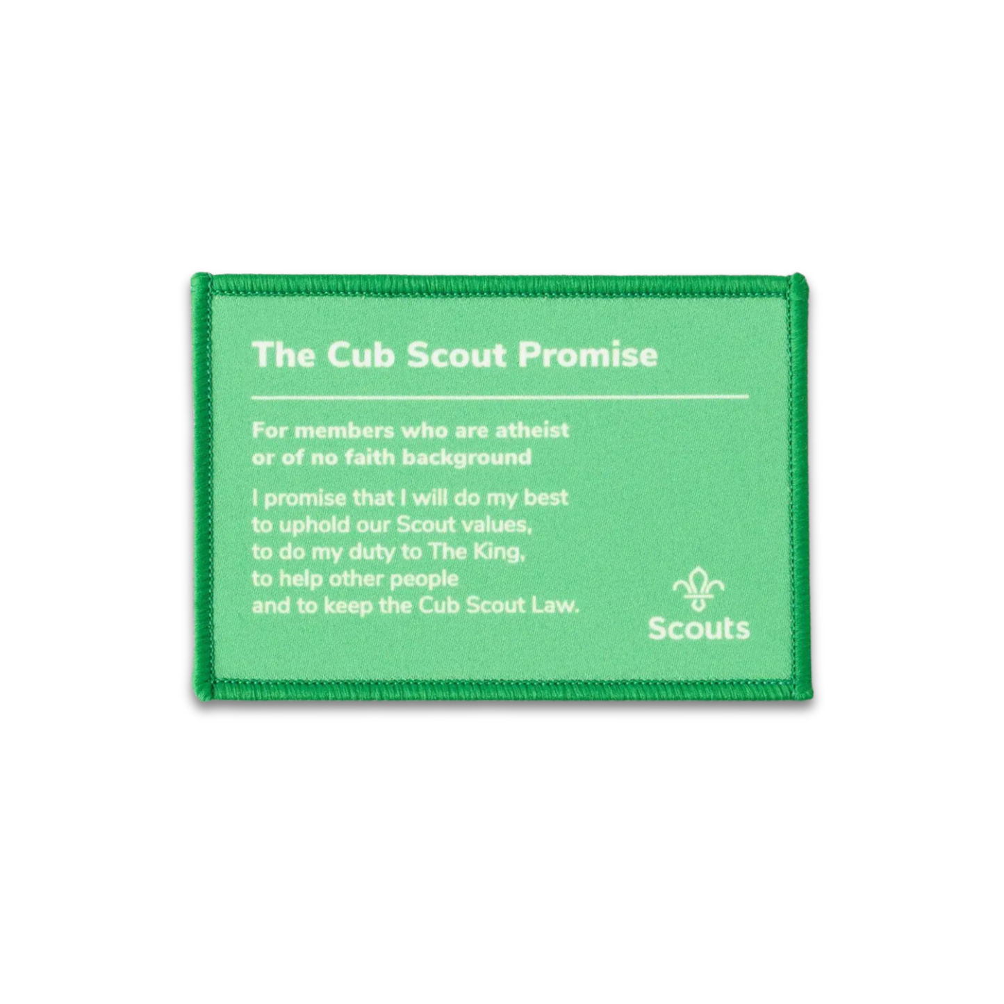 Cub Scouts Promise Blanket Badge - atheist or those of no faith