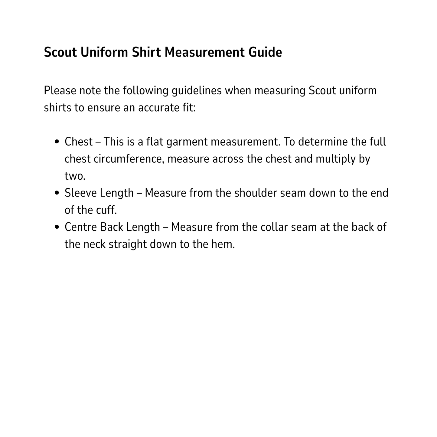 Scouts Uniform Shirt