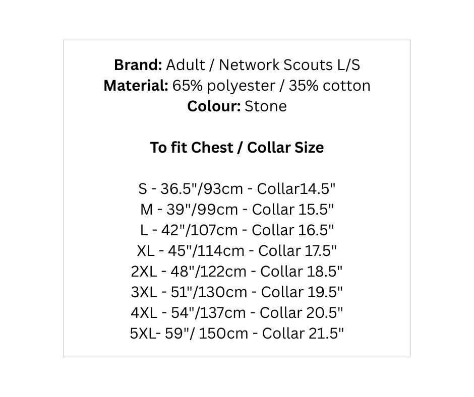 Adult Leader / Network Long Sleeve Uniform Shirt
