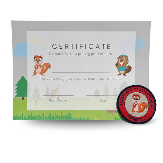 Squirrels Moving On Pack - Badge and Certificate