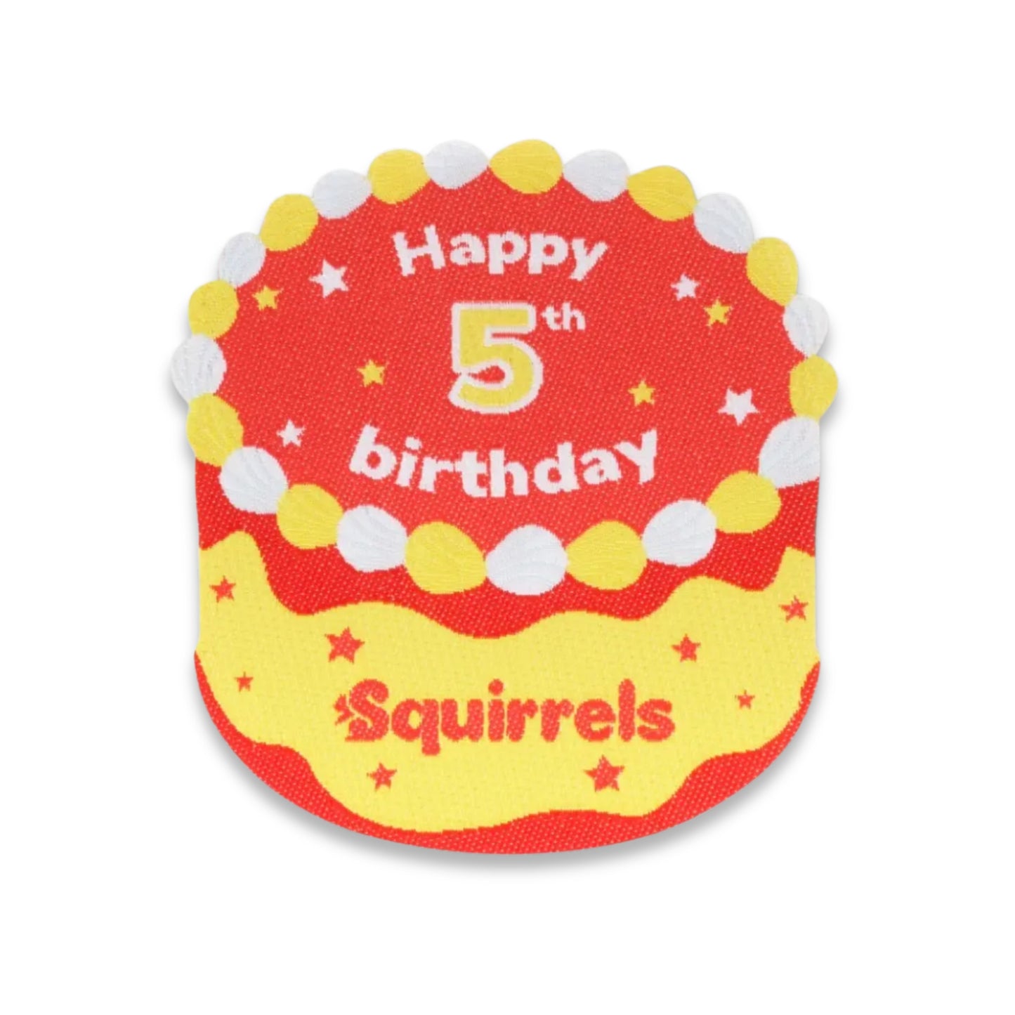 Squirrels Happy 5th Birthday Blanket Badge