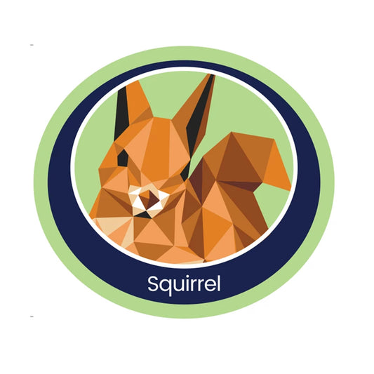 Squirrel emblem - woven