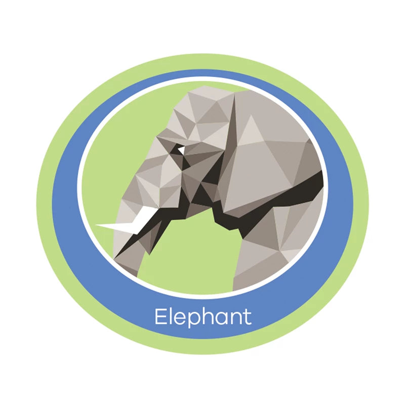 Elephant emblem - woven