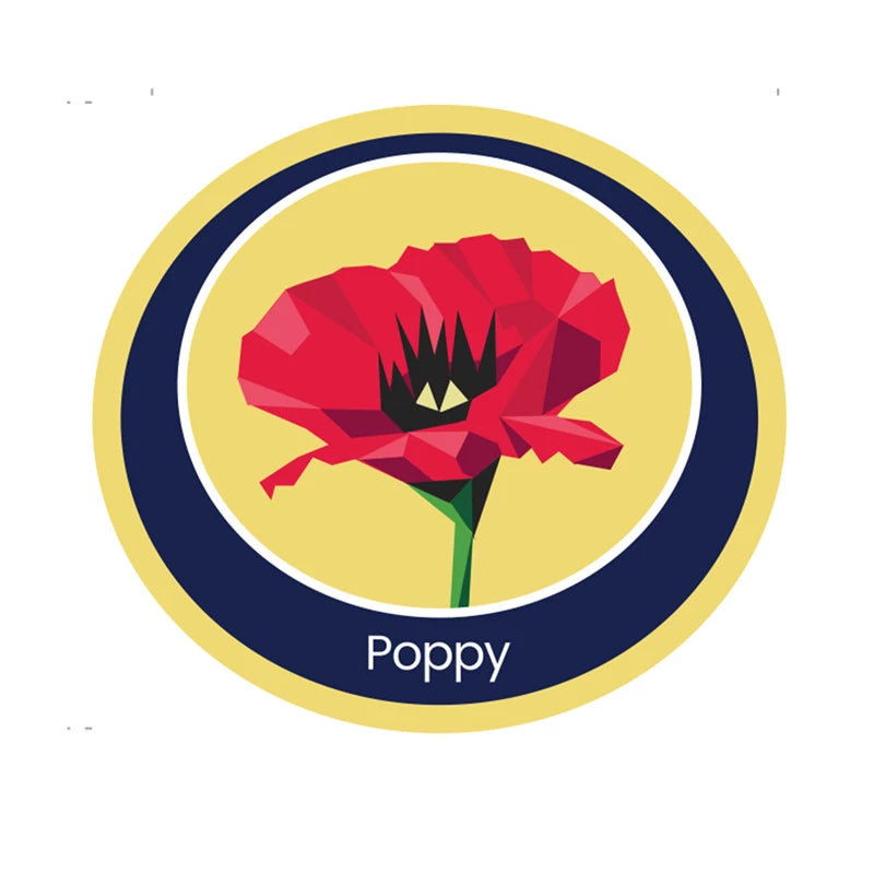 Poppy emblem - woven