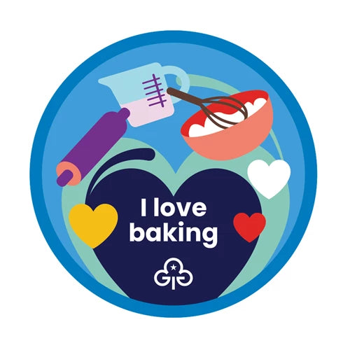 I love baking woven badge