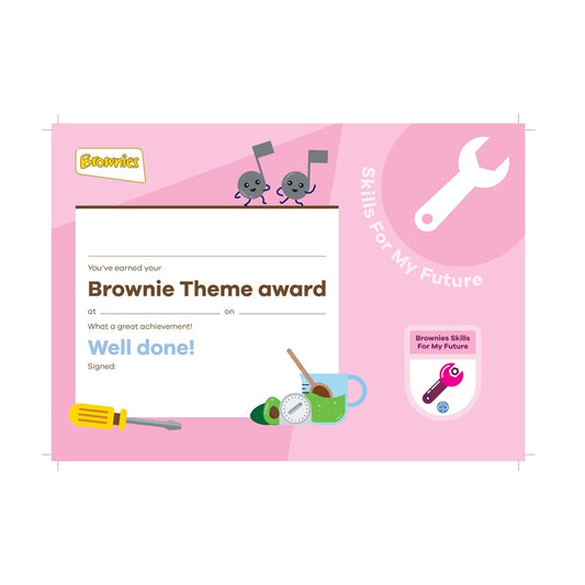 Theme award - Brownies Skills For My Future certificate