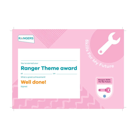 Theme award - Rangers Skills For My Future certificate