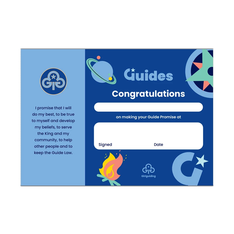 Guides Promise certificate