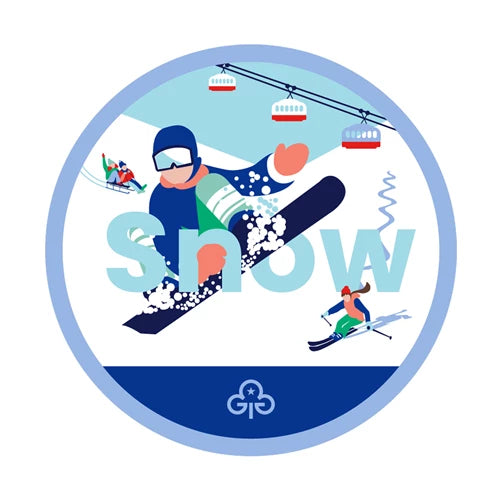Guides snow adventure woven badge