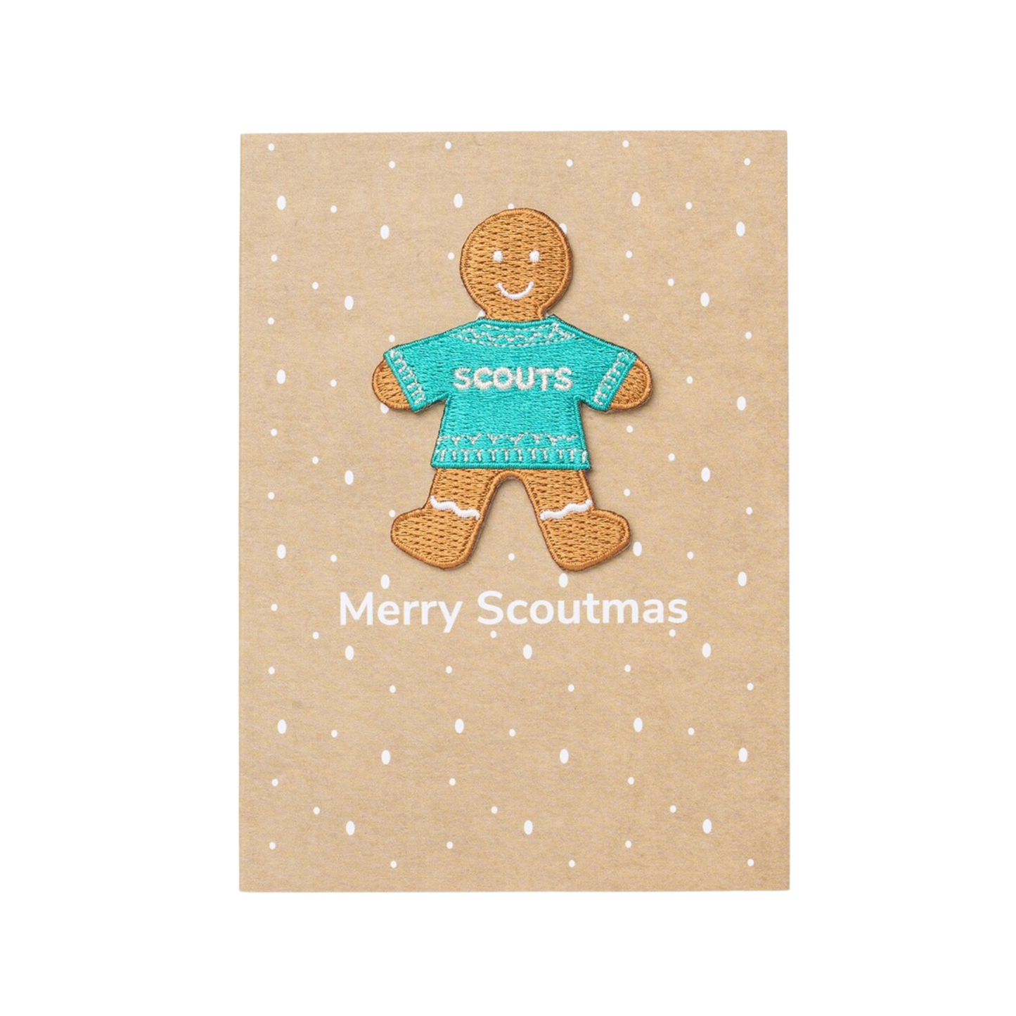 Scouts Gingerbread Card with Badge