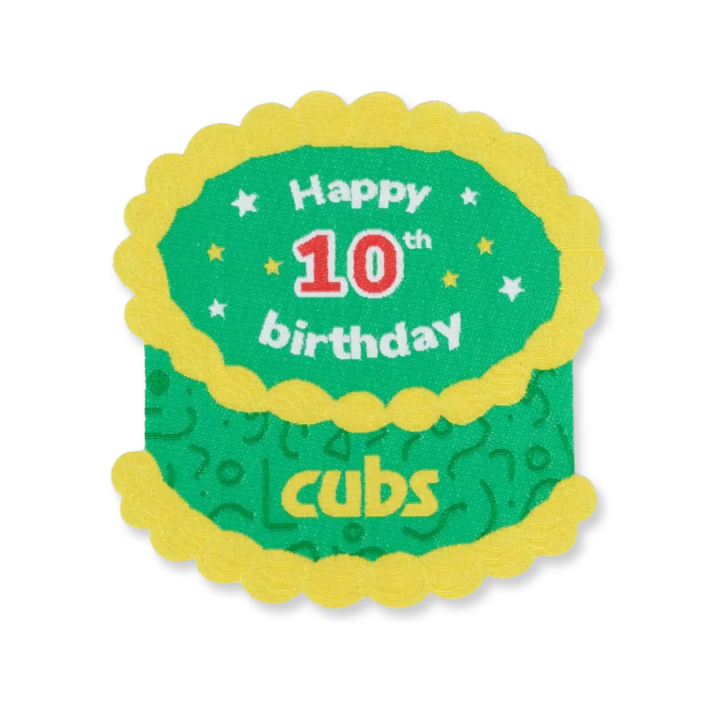 Cubs Happy 10th Birthday Blanket Badge