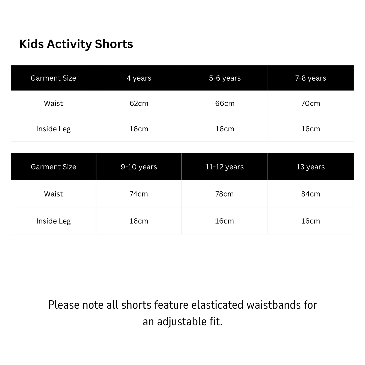 Children's Activity Shorts
