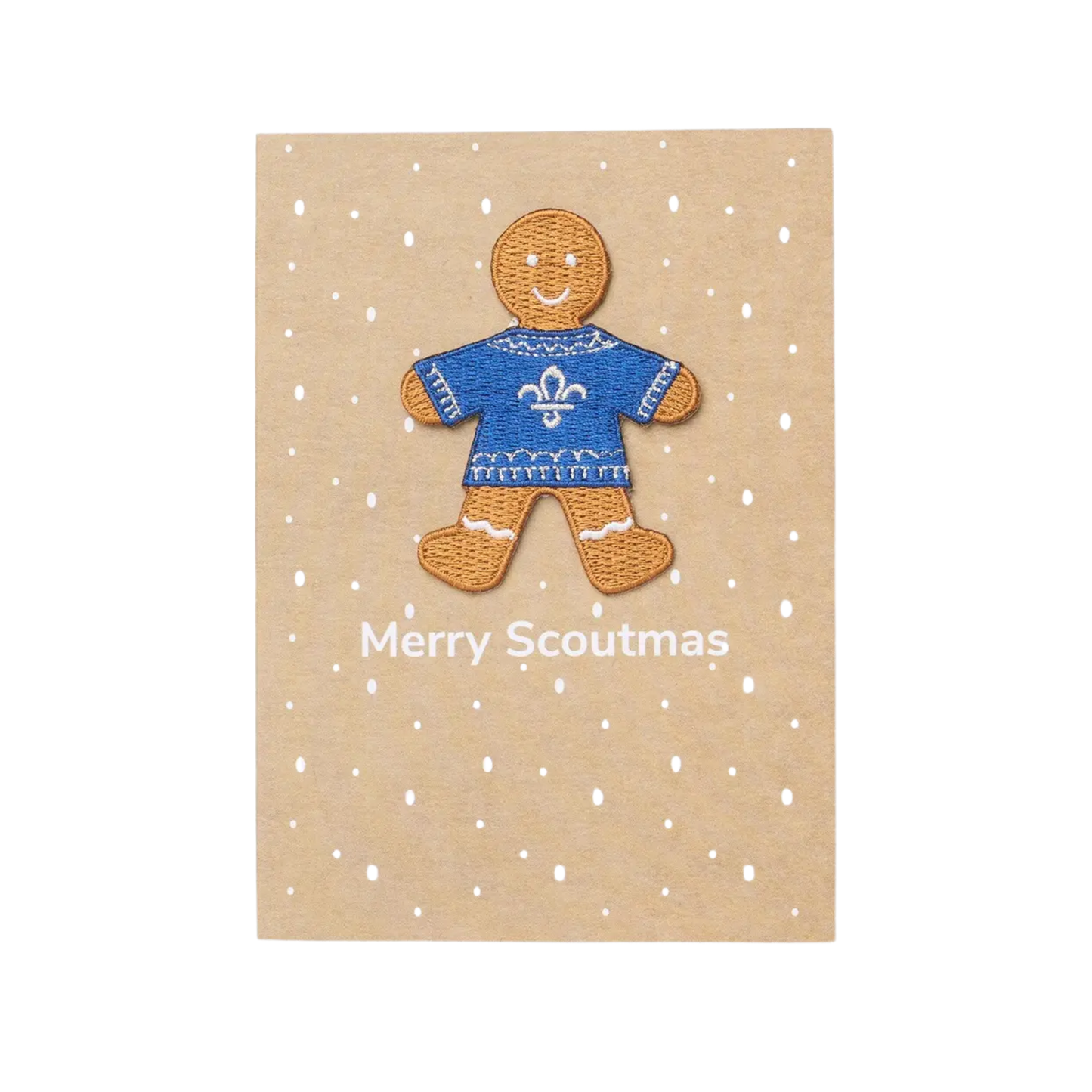 Fleur de Lis Gingerbread Card with Badge