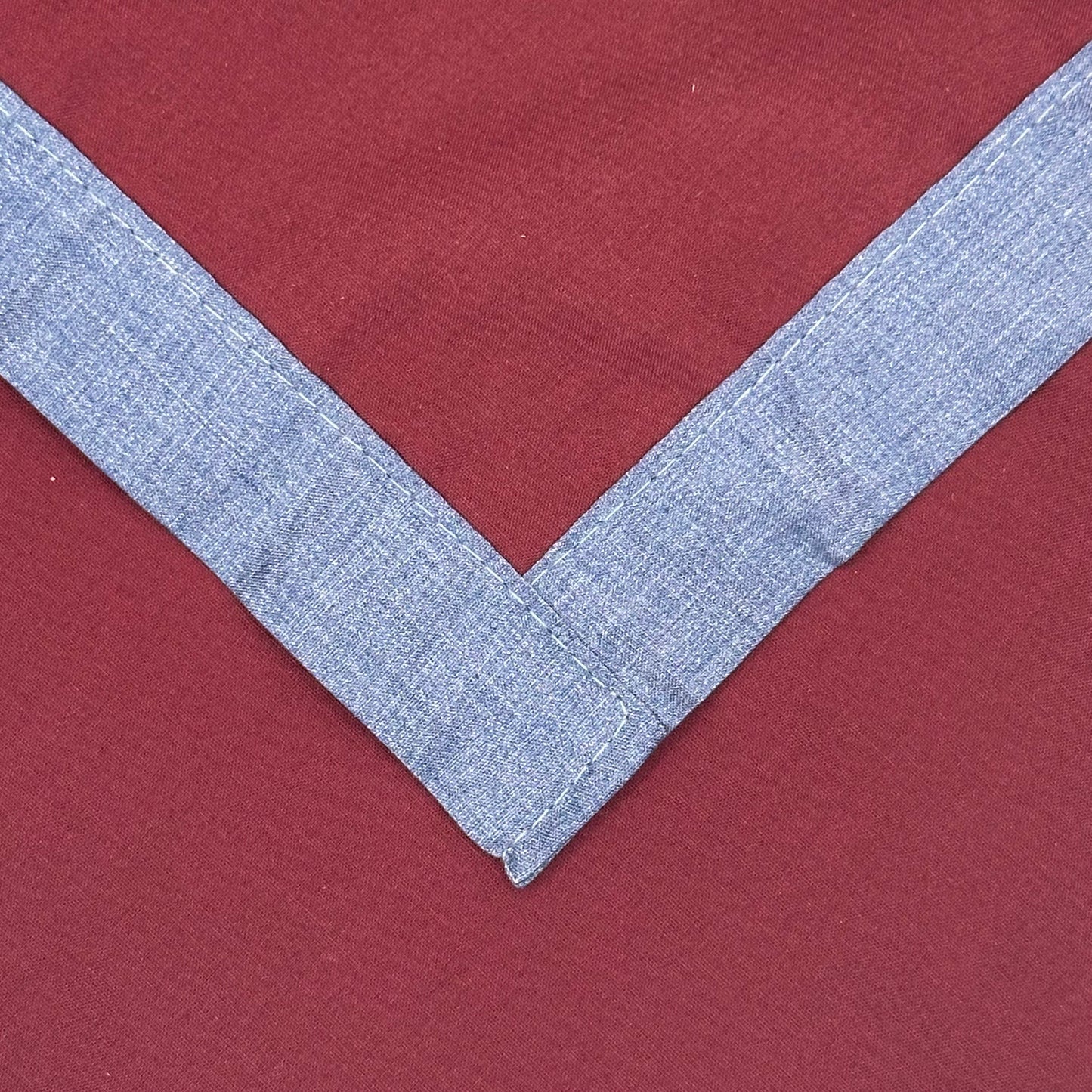 Child Necker with Trim - Maroon / Grey