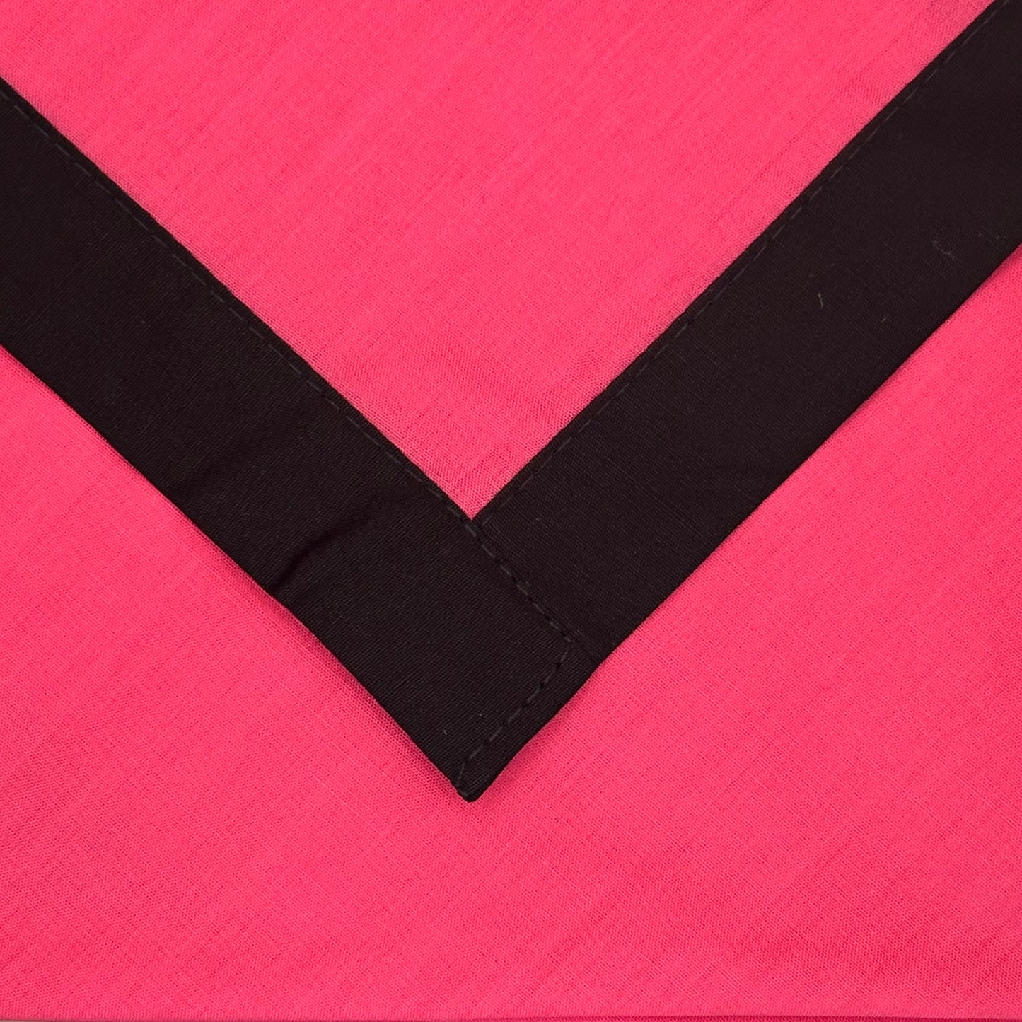 Child Necker with Trim - Cerise / Black