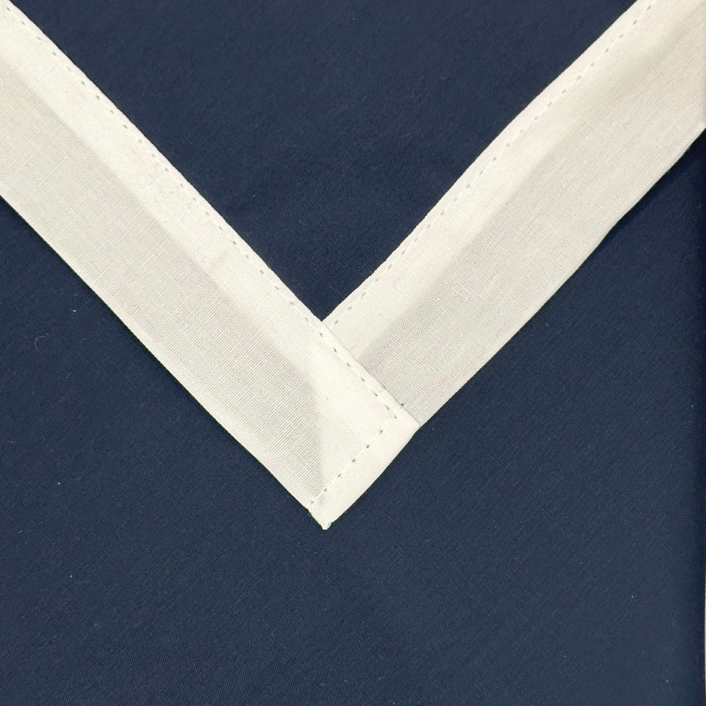 Child Necker with Trim - Navy / White