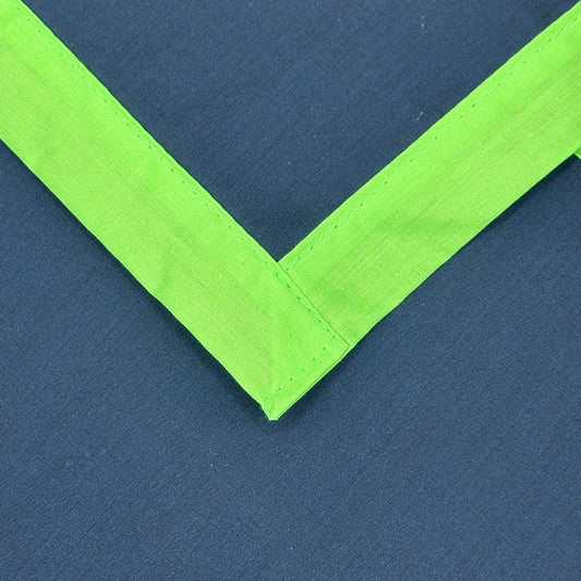 Child Necker with Trim - Navy & Lime