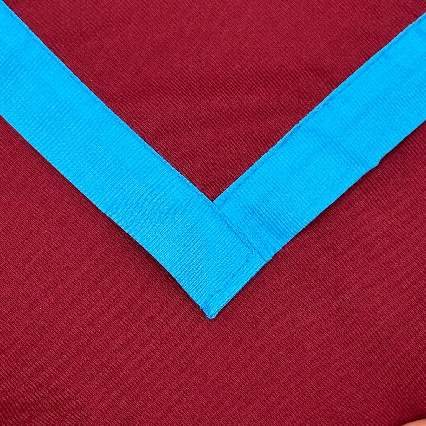 Child Necker with Trim - Crimson / Turquoise