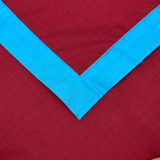 Child Necker with Trim - Crimson / Turquoise