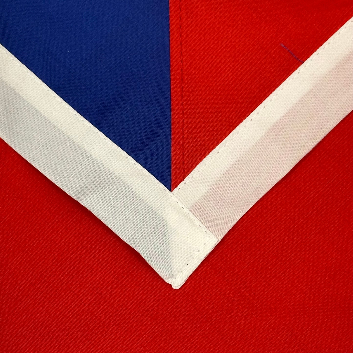 Adult Necker Half and Half with Trim - Royal / Scarlet / White