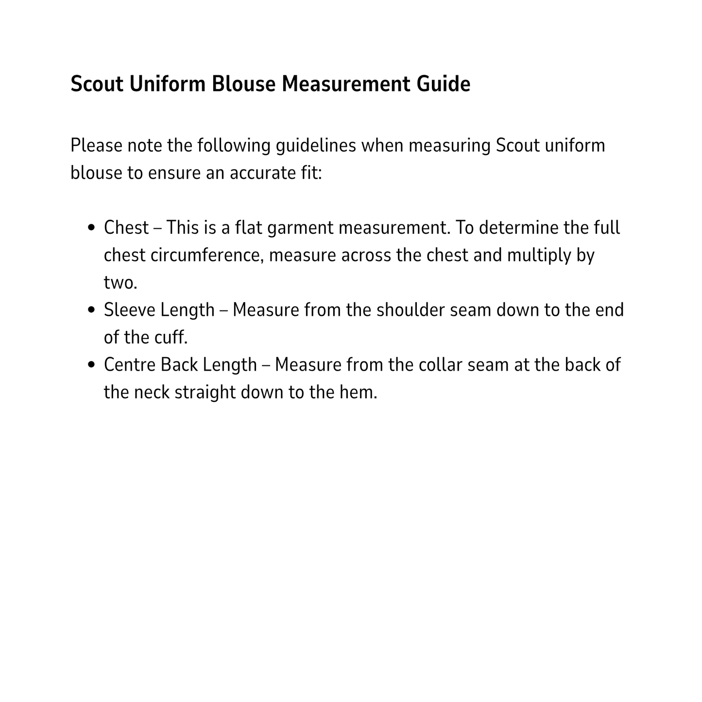 Scouts Uniform Blouse