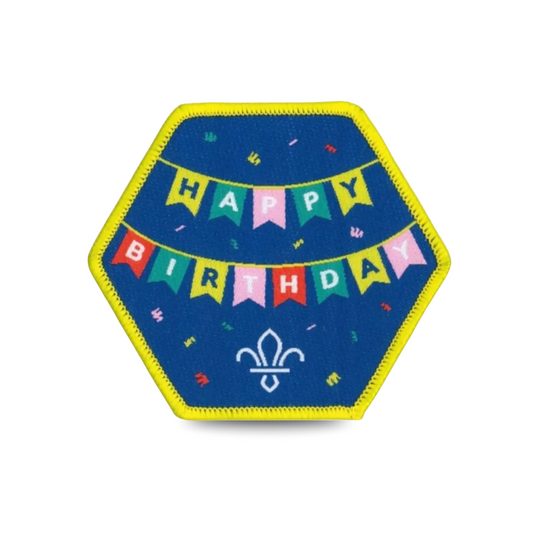 Happy Birthday Fleur de Lis Scouts Fun Badge