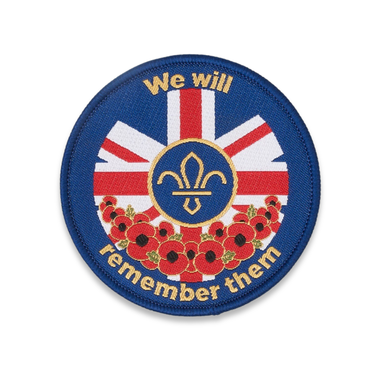 Poppy & Scouts - We Will Remember Them Blanket Badge