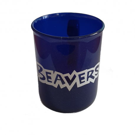 Beaver Sparkle Plastic Mug / Cup - BLUE