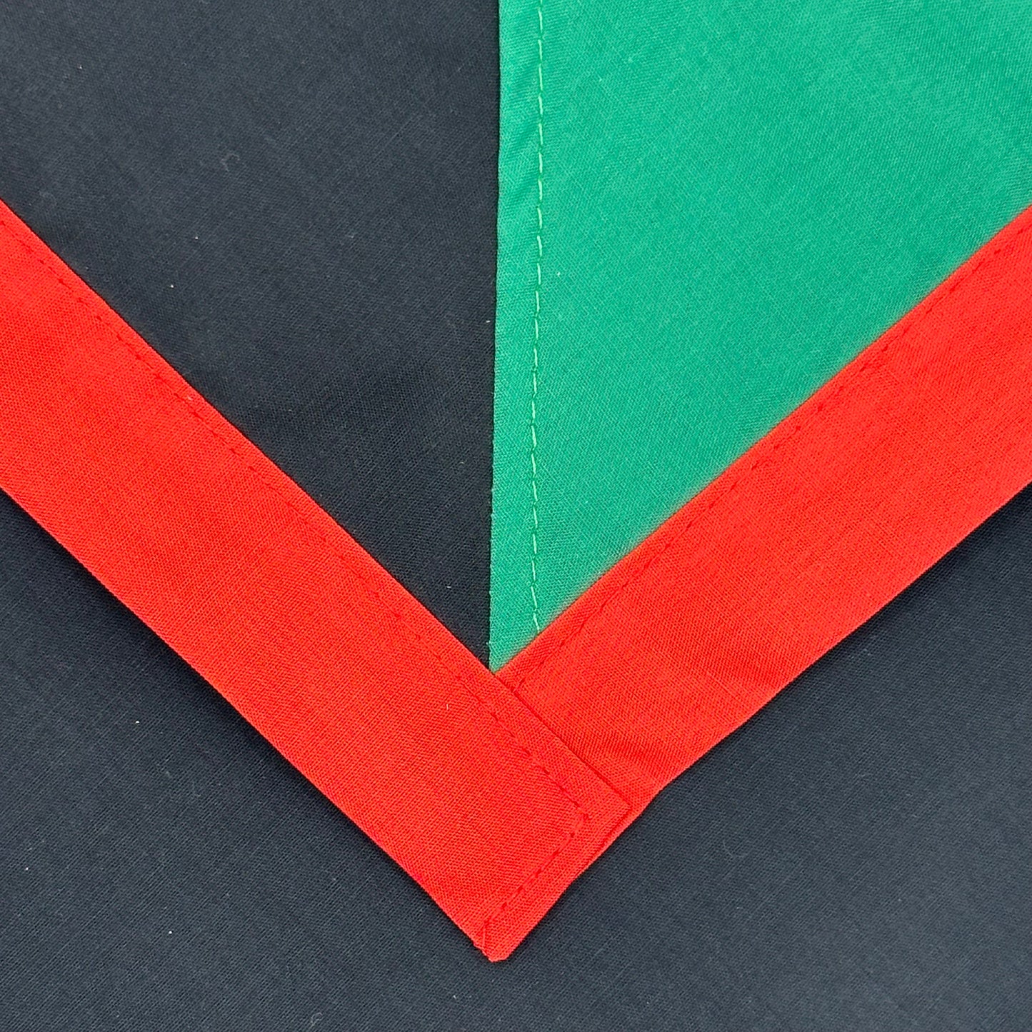 Child Necker Half and Half With Trim - Black / Emerald / Scarlet