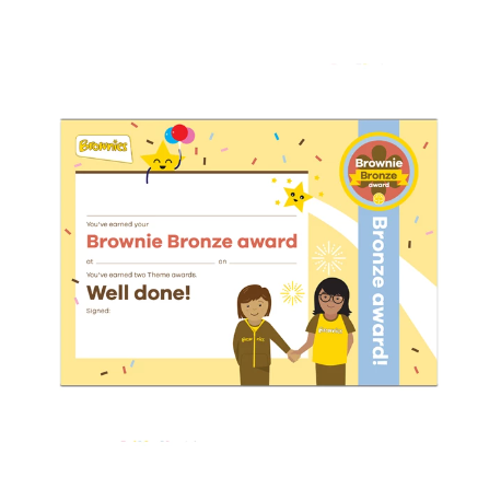 Bronze award certificate - Brownies