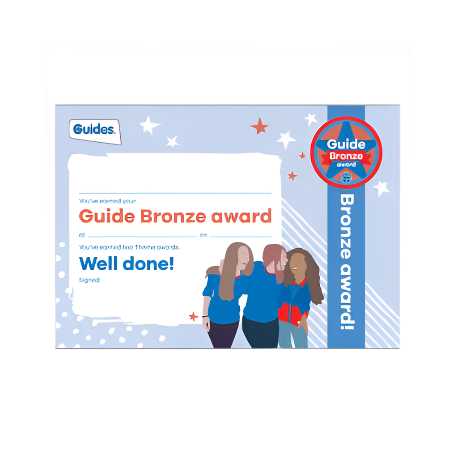Bronze award certificate - Guides