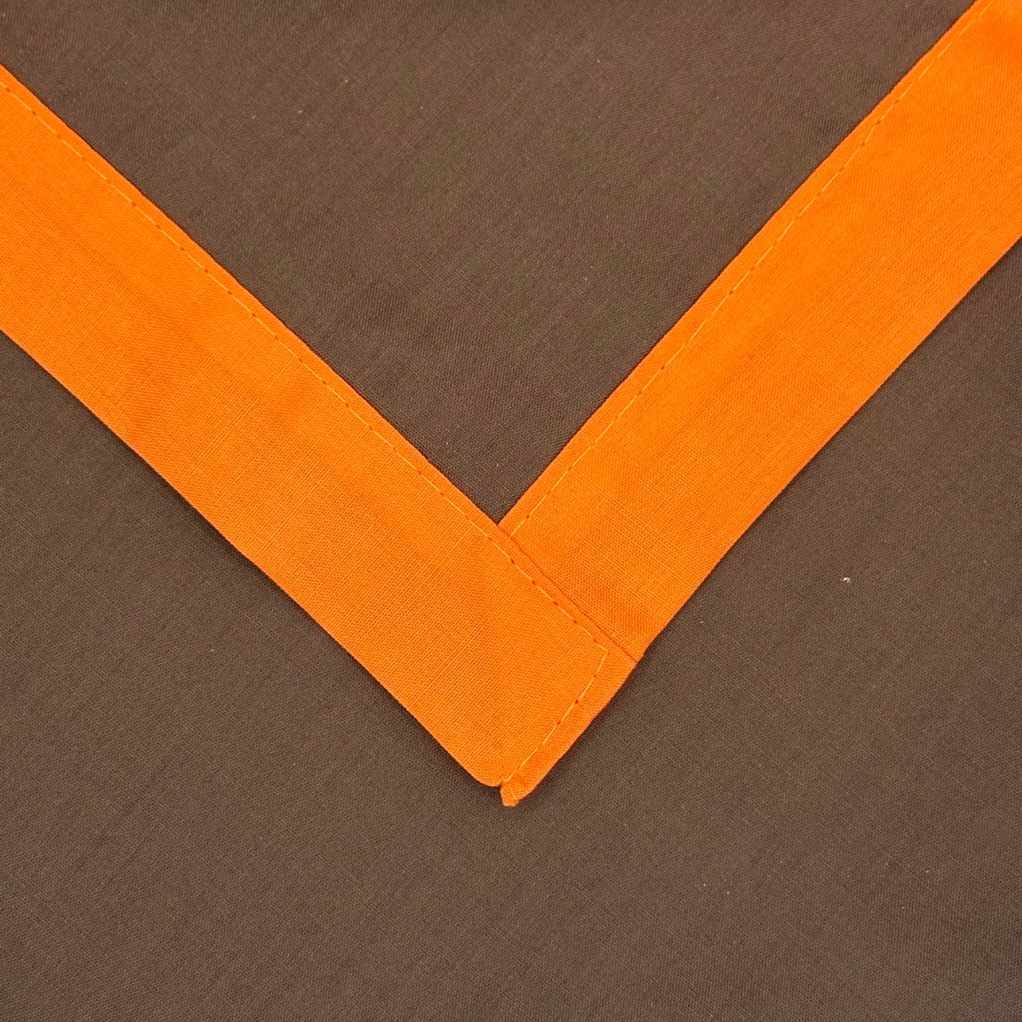 Adult Necker with Trim - Dark Brown / Tangerine