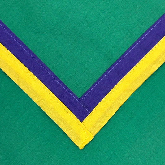 Adult  Necker with Double Trim - Emerald, Purple / Gold
