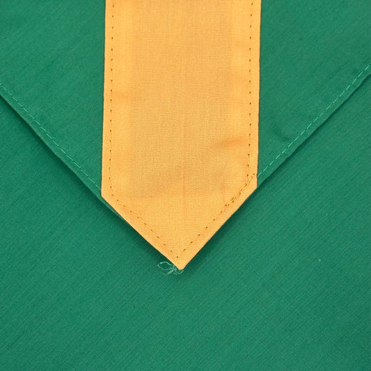 Child Necker with Centre Stripe - Emerald / Orange