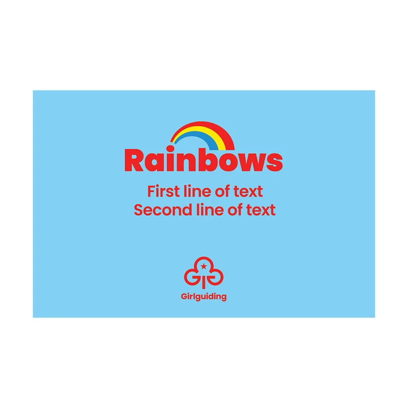 Personalised Rainbows one-person-carry flag