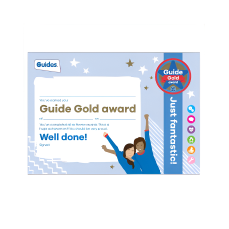 Gold Award certificate - Guides
