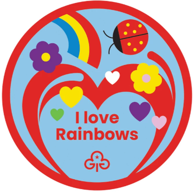 I love Rainbows woven badge