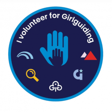 I volunteer for Girlguiding Woven Badge