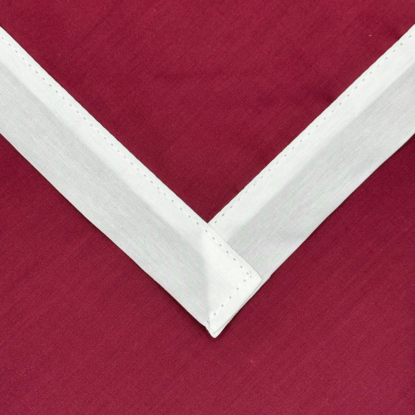 Child Necker with Trim - Maroon / White