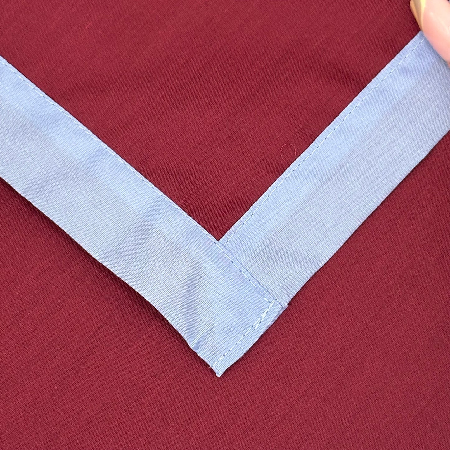 Child Necker with Trim - Maroon / Sky