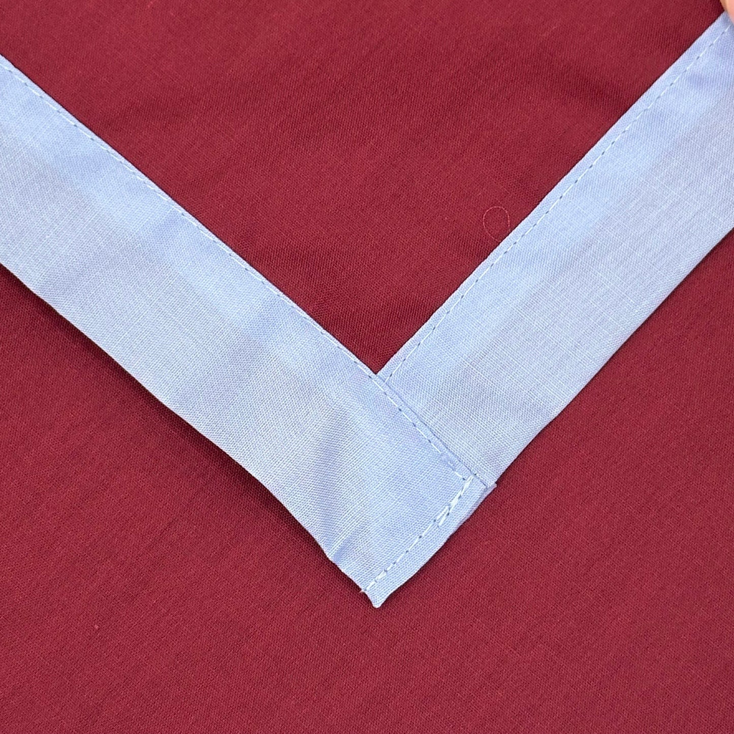 Child Necker with Trim - Maroon / Sky