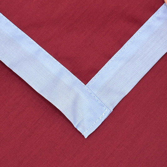 Child Necker with Trim - Maroon / Sky