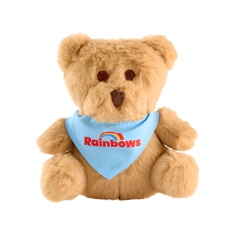 Rainbows teddy keyring