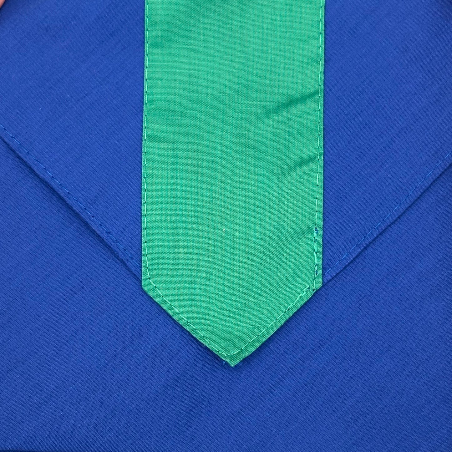 Child Necker with Centre Stripe - Royal / Emerald