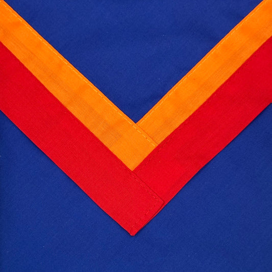 Adult Necker with Double Trim - Royal / Tangerine/ Scarlet