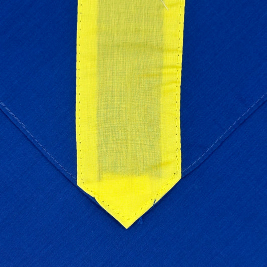Adult Necker with Centre Stripe - Royal / Yellow