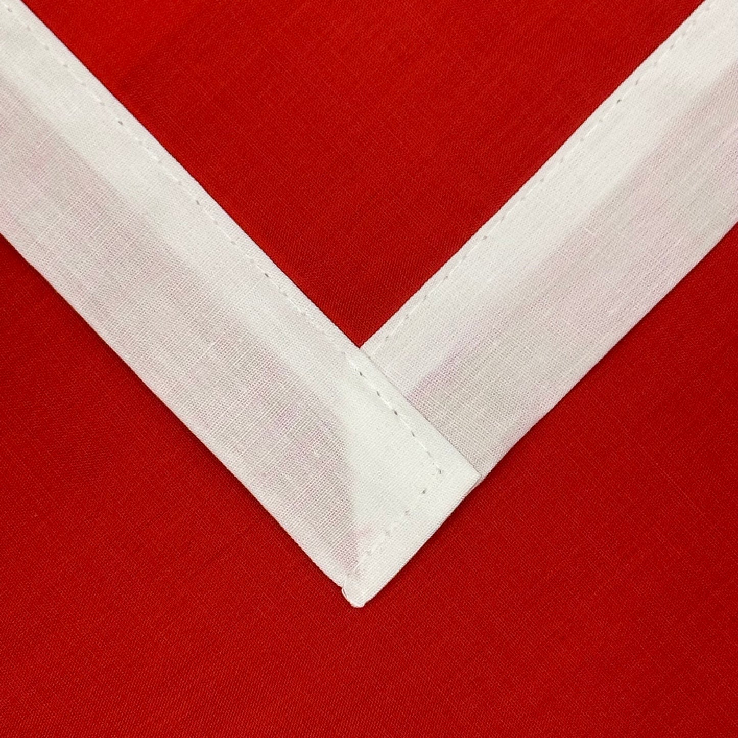 Child Necker with Trim - Scarlet / White