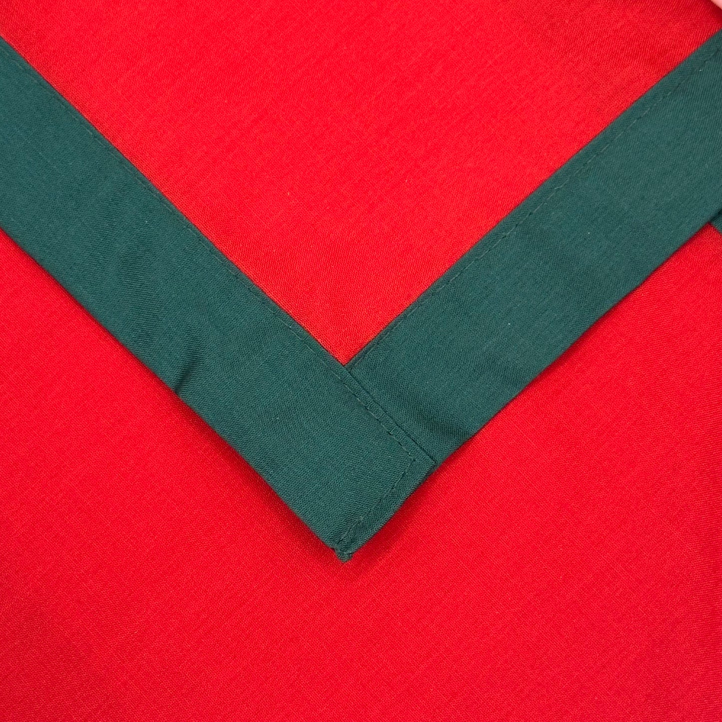 Child Necker with Trim - Scarlet / Scout Green
