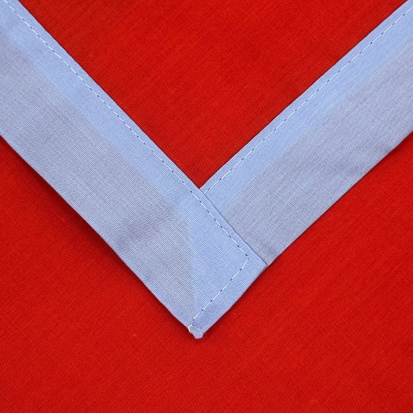 Adult Necker with Trim - Scarlet / Sky